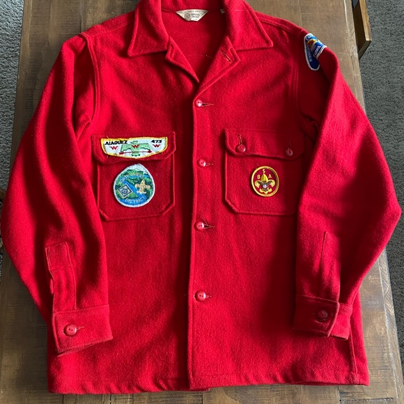 Jackets & Coats Vintage 196s Boy Scout Jacket Wool W Patches Nice
